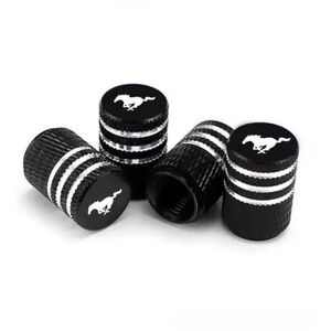 New mustang logo Black Tire Valve Caps, Valve Stem Caps
